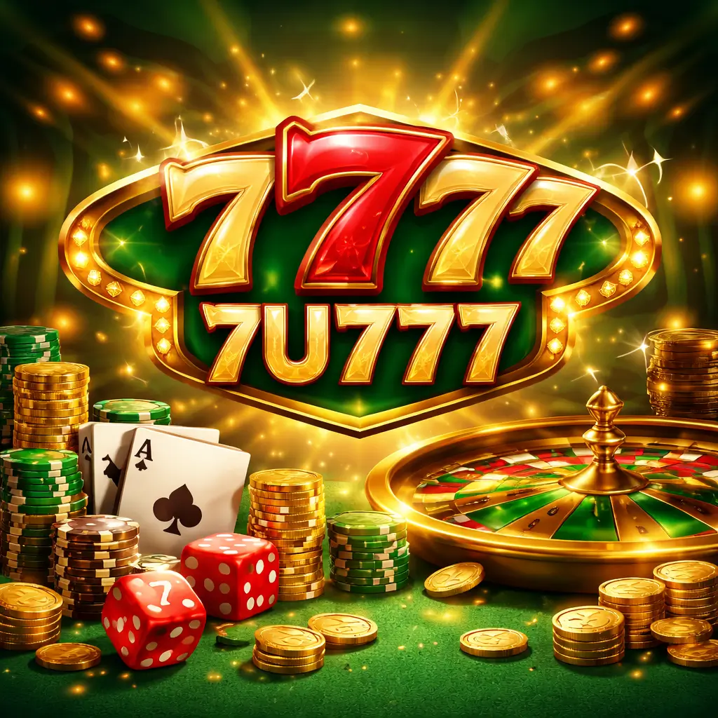 7U777 slot games and bonus offer on homepage